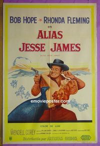 C428 ALIAS JESSE JAMES Argentinean movie poster '59 Bob Hope
