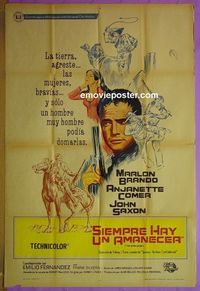 C432 APPALOOSA Argentinean movie poster '66 Marlon Brando, Comer