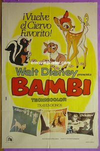 C437 BAMBI Argentinean movie poster R70s Disney