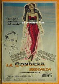 C439 BAREFOOT CONTESSA Argentinean movie poster 54 Bogart, Gardner
