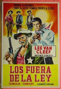 C443 BEYOND THE LAW Argentinean movie poster '67 Lee Van Cleef