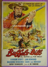C453 BUFFALO BILL Argentinean movie poster '65 Gordon Scott
