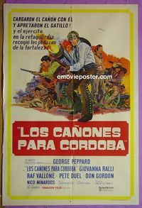 C458 CANNON FOR CORDOBA Argentinean movie poster '70 George Peppard