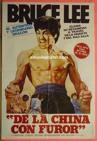 C469 CHINESE CONNECTION Argentinean movie poster R80s Bruce Lee