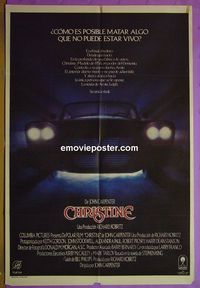 C471 CHRISTINE Argentinean movie poster '83 Stephen King, Carpenter