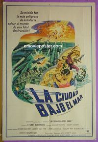 C475 CITY BENEATH THE SEA Argentinean movie poster '71 Irwin Allen