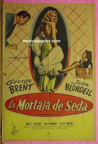 C481 CORPSE CAME COD Argentinean movie poster '47 Joan Blondell
