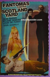 C519 FANTOMAS AGAINST SCOTLAND YARD Argentinean movie poster '66 Marais