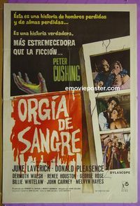 C521 FIENDISH GHOULS Argentinean movie poster '65 bloody demons!