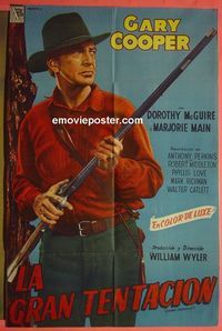 C532 FRIENDLY PERSUASION Argentinean movie poster '56 Gary Cooper