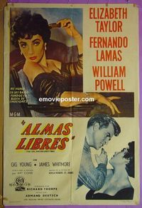 C545 GIRL WHO HAD EVERYTHING Argentinean movie poster '53 Liz Taylor
