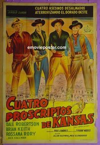 C570 HELL CANYON OUTLAWS Argentinean movie poster '57 Robertson
