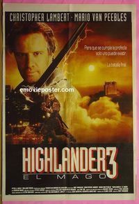 C574 HIGHLANDER 3 Argentinean movie poster '95 Lambert, Peebles