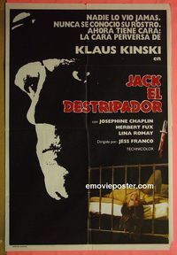 C584 JACK THE RIPPER Argentinean movie poster '79 Jess Franco