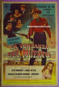 C588 JOE DAKOTA Argentinean movie poster '57 Jock Mahoney, Patten