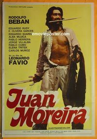 C590 JUAN MOREIRA Argentinean movie poster '73 Rodolfo Beban
