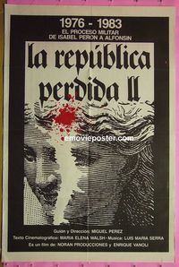 C598 LA REPUBLICA PERDIDA II Argentinean movie poster '85 dictator!