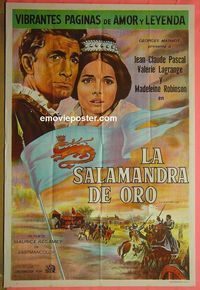 C599 LA SALAMANDRE D'OR Argentinean movie poster '62 Jean-Claude Pascal