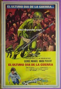 C600 LAST DAY OF THE WAR Argentinean movie poster '68 Maharis