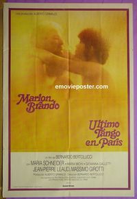C601 LAST TANGO IN PARIS Argentinean movie poster '73 Marlon Brando