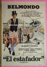 C604 LE GUIGNOLO Argentinean movie poster '80 Jean-Paul Belmondo