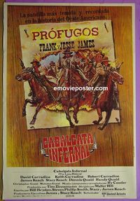 C611 LONG RIDERS Argentinean movie poster '80 Walter Hill, Carradine