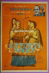 C616 MAGIC FLUTE Argentinean movie poster '75 Ingmar Bergman
