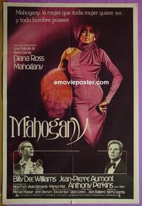 C618 MAHOGANY Argentinean movie poster '75 Diana Ross, Williams