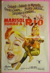C622 MARISOL RUMBO A RIO Argentinean movie poster '63 Isabel Garces