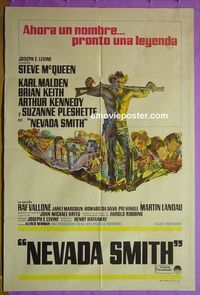 C637 NEVADA SMITH Argentinean movie poster '66 Steve McQueen