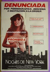 C638 NEW YORK NIGHTS Argentinean movie poster '84 cool sexy image!