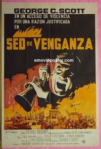 C658 RAGE Argentinean movie poster '72 George C. Scott, Basehart