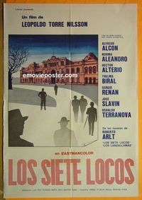 C662 REVOLUTION OF THE 7 MADMEN Argentinean movie poster '73 Nilsson