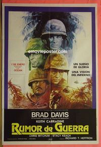 C668 RUMOR OF WAR Argentinean movie poster '80 Brad Davis, Carradine