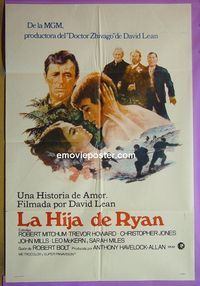 C670 RYAN'S DAUGHTER Argentinean movie poster '70 Mitchum, Howard