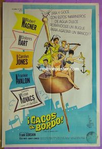 C671 SAIL A CROOKED SHIP Argentinean movie poster '61 Robert Wagner