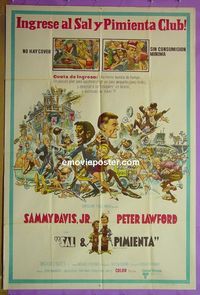 C672 SALT & PEPPER Argentinean movie poster '68 Sammy Davis Jr.