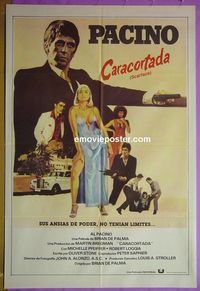 C677 SCARFACE Argentinean movie poster '83 Al Pacino