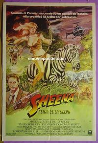 C687 SHEENA Argentinean movie poster #1 '84 Tanya Roberts, Africa