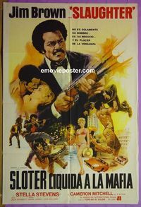 C694 SLAUGHTER Argentinean movie poster '72 Jim Brown classic!