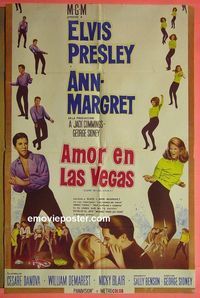 C732 VIVA LAS VEGAS Argentinean movie poster '64 Presley, Ann-Margret