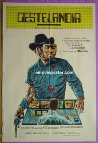 C736 WESTWORLD Argentinean movie poster '73 Yul Brynner, Brolin