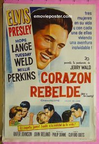 C739 WILD IN THE COUNTRY Argentinean movie poster '61 Elvis, Weld
