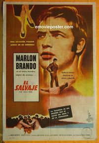 C740 WILD ONE Argentinean movie poster '53 Marlon Brando, Marvin