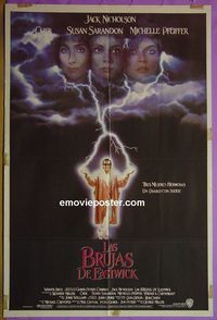 C742 WITCHES OF EASTWICK Argentinean movie poster '87 Nicholson, Cher