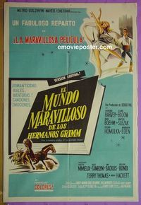 C744 WONDERFUL WORLD OF THE BROTHERS GRIMM Argentinean movie poster '62