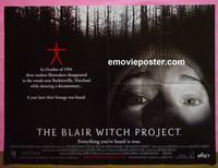 C046 BLAIR WITCH PROJECT DS British quad movie poster '99 horror!