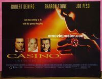 C051 CASINO British quad movie poster '95 Robert De Niro, Stone