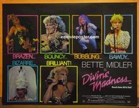 C058 DIVINE MADNESS British quad movie poster '80 Bette Midler