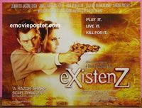 C063 EXISTENZ British quad movie poster '99 David Cronenberg